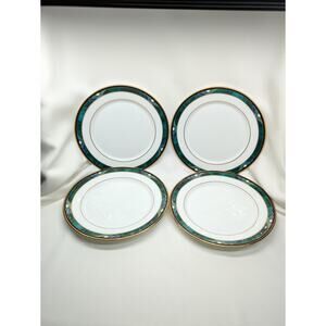 Set of 4 Lenox Kelly Debut Collection Bread Butter Plates - 6.5" Green USA